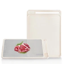 Stainless Steel Cutting Board for Kitchen, Double Sided 304 Stainless Steel &...