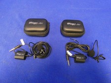 iRig Lavalier Microphones Qty 2 w/Mic Clips, Cases, Windscreens, 3.5mm Jacks