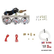 Universal Triple Gauge Set Volt Water Temp Oil Pressure 3 In 1 Mechanical Universal Triple Gauge Set Volt Water Temp Oil Pressure 3 In 1 Mechanical