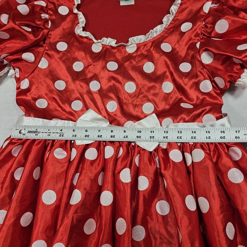 Disney Store Minnie Mouse Dress Girls Size XL Red Polka Dot Lined Puffy Costume - Picture 14 of 16
