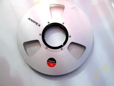 AMPEX 771* 10.5" x1/2" Metal Reel to Reel Classic 3 Window Silver  Empty