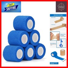 Breathable Self-Adhesive Bandage - 6 Rolls, 2" x 5 Yards for Versatile Use