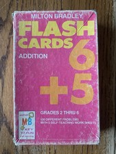 Vintage 1975 Milton Bradley Flash Cards Addition Grade 2-6