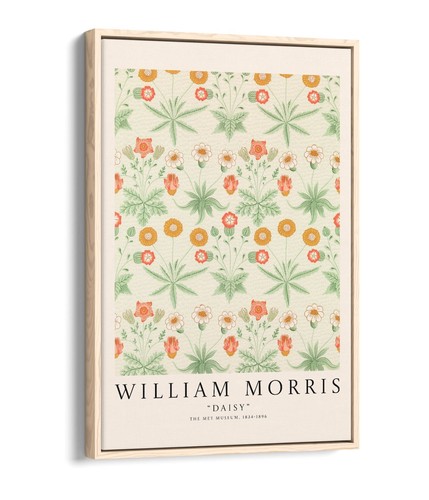 WILLIAM MORRIS, DAISY PAINTING -FLOAT EFFECT FRAMED CANVAS ART PRINT - Picture 3 of 12