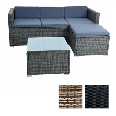 Rattan Sitzgruppe Lounge Rattanmöbel Gartenmöbel Polyrattan Set Sofa Essgruppe