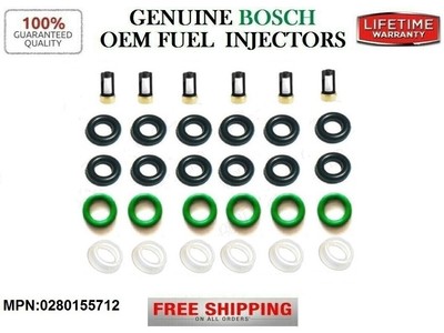 New Genuine Bosch 6x Fuel Injectors Repair Kit For Saab 900 2 5l