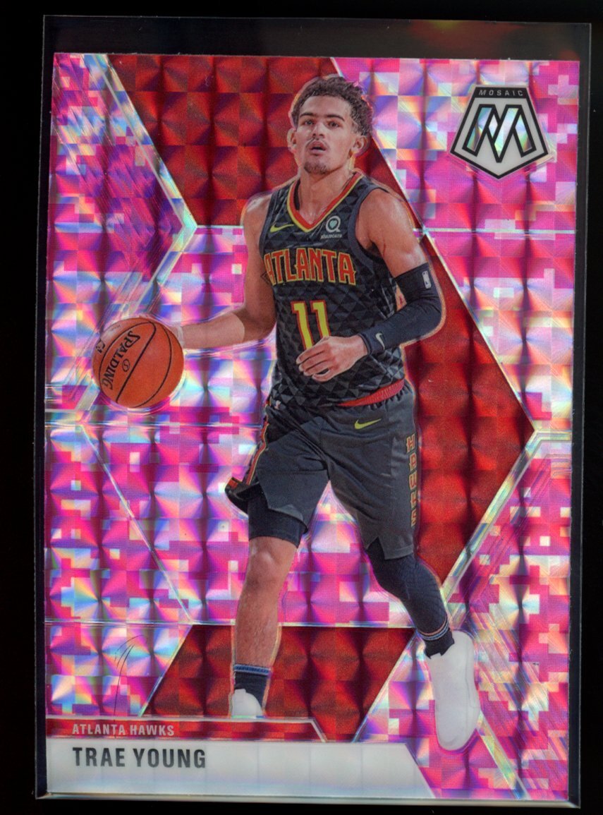 2019 Panini Mosaic #182 Trae Young Camo Pink