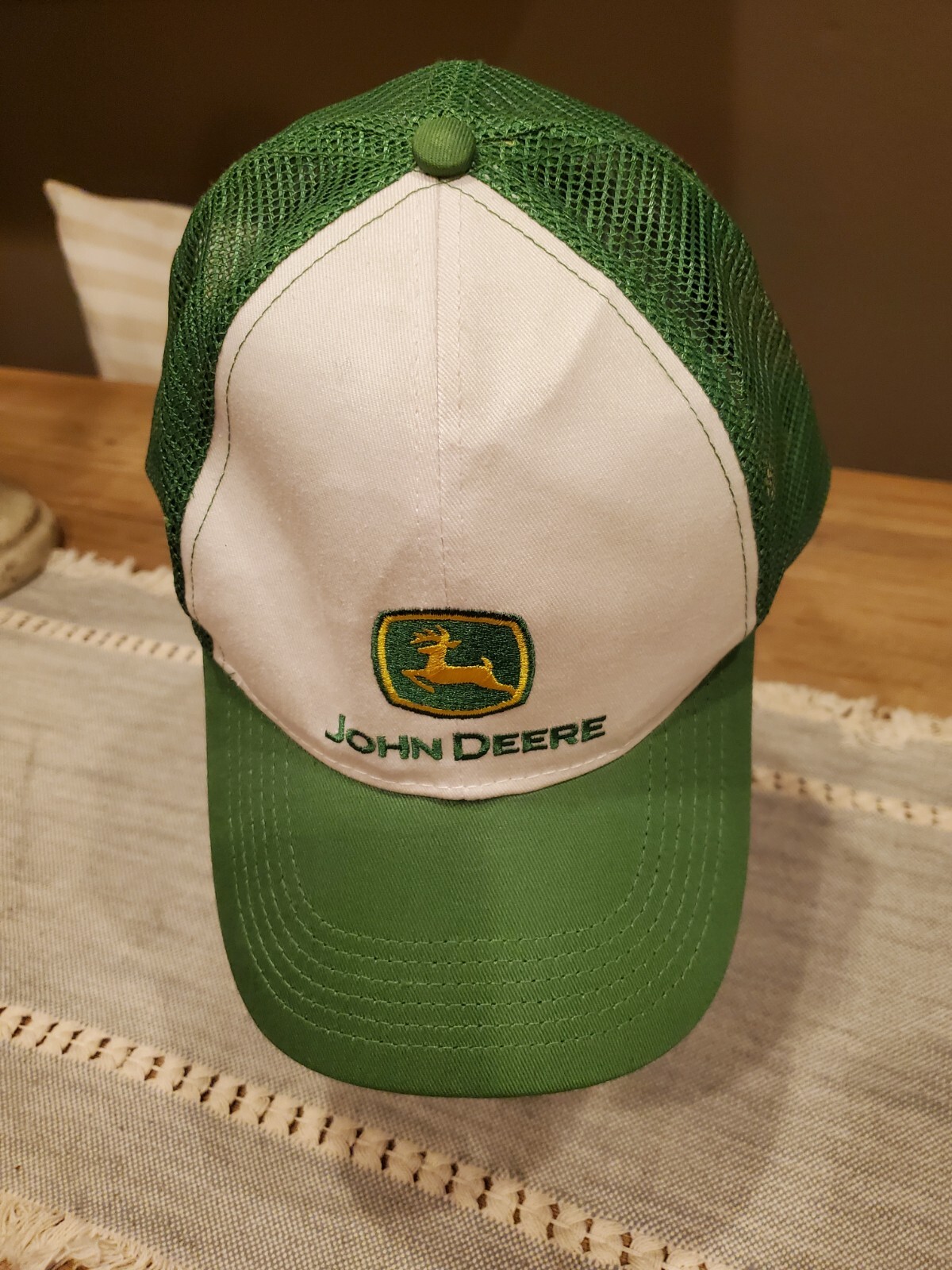 John Deere Green Mesh White Front Snapback Truckers … Gem