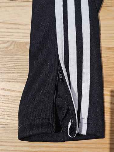 ADIDAS Youth Unisex Girl/Boy Black with White Stripes Track Pants Size S (9-10) - Picture 4 of 5