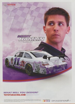 2010 Toyota Racing - NASCAR Driver Denny Hamlin Soul Mates Car - Print Ad Photo