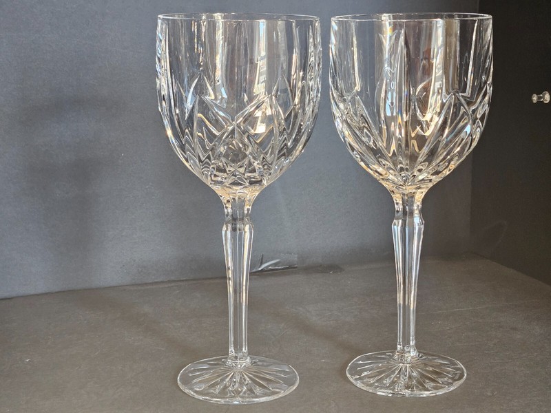 Set of 2 Waterford Marquis Crystal Brookside 8 5/8" Wine Glass