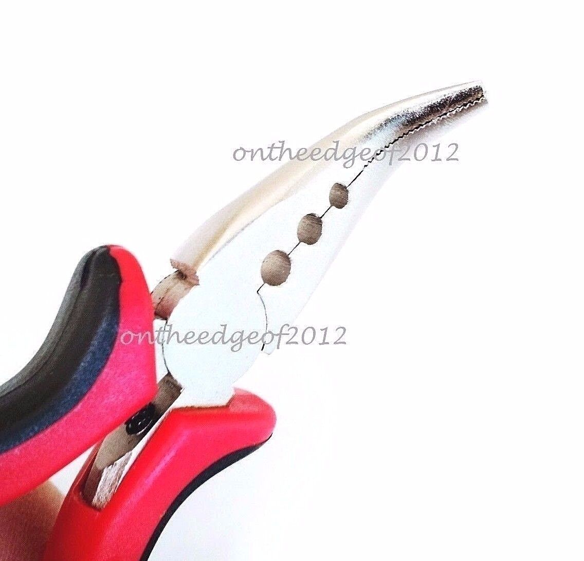 Micro Ring Bead Hair Extension Pliers Curved Tip with Teeth