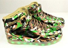 A5uyzbayu Unisex High Top Led Light Up 11 Colors Flashing Shoes Green EUR 37