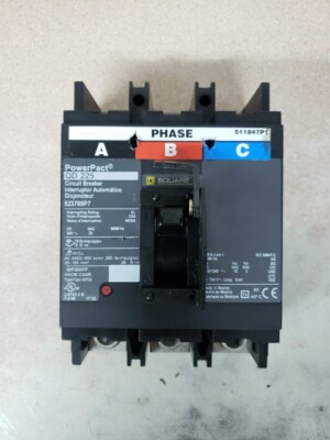 Schneider Square D PowerPact QDP32225TP 225A Circuit Breaker *Damaged Label