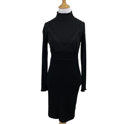 spandex dress long sleeve Karen Kane Women's Long Sleeved Tiered Dress - Blue - Size S main image 0