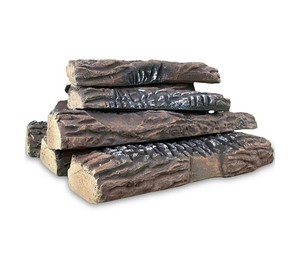 Regal Flame 10 Piece Set Of Ceramic Wood Large Gas Fireplace Logs
