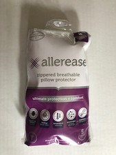AllerEase Standard QUEEN Zippered Pillow Cover Ultimate Allergy Protection C2I