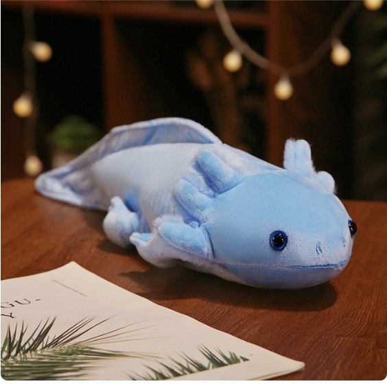 45cm Big Size Kawaii Blue Axolotl Plush Toy Stuffed Ambystoma