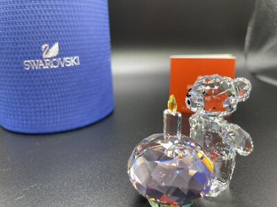 NIB Swarovski Kris Bear Time To Celebrate Cupcake Crystal Figurine