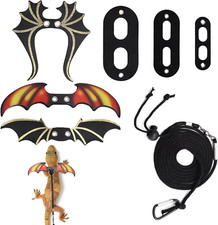 Bearded Dragon Leash and Harness Set, Adjustable Reptile Harness and Leash Cool