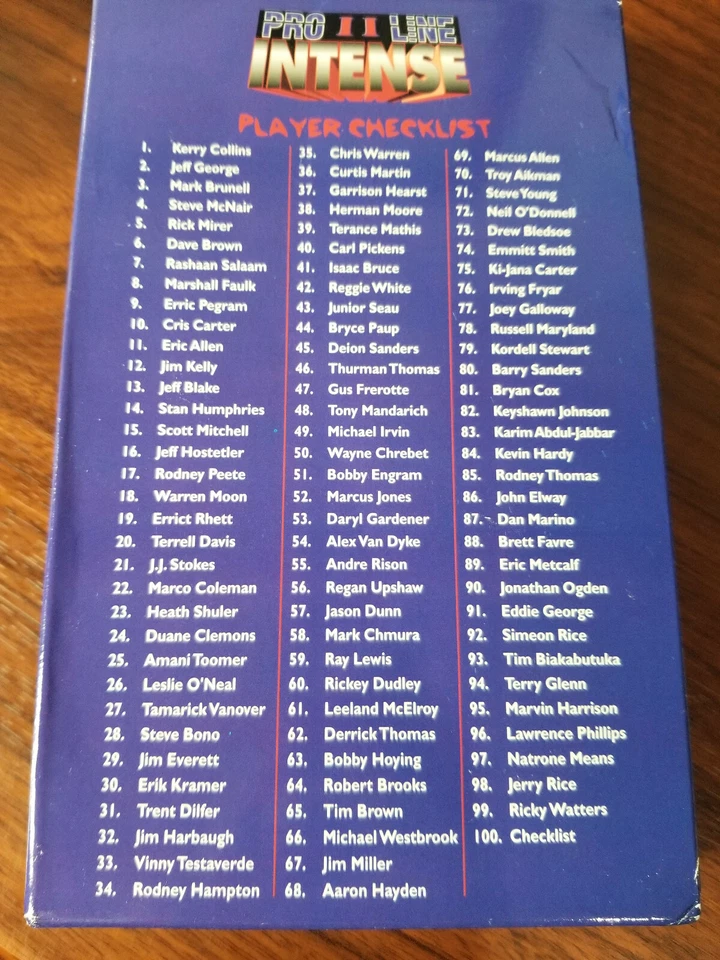 1996 Pro Line II Intense Football 5 Card Factory Sealed Pack - Image 3 of 3