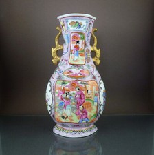 Perfekt - Extrem feine chinesische Mandarin Doucai Porzellan-Vase China 20.Jh