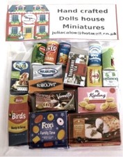 GROCERY BOXES DOLLS HOUSE MINIATURES  DINNER