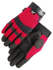 Majestic Glove Synthetic Palm, Knit Back, L, 12 Pairs per Box