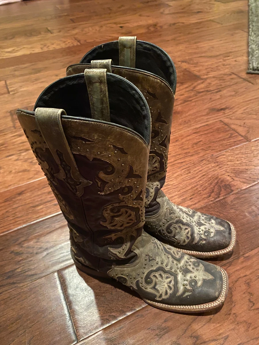 Lucchese womens square store toe boots