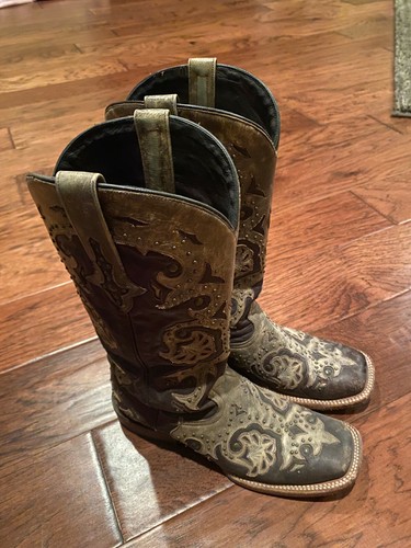 Lucchese Square Toe Western Boots 7.5C 