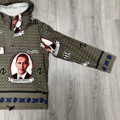 Supreme Obama Anorak Pullover 2017ss Cotton Green size L Mountain  