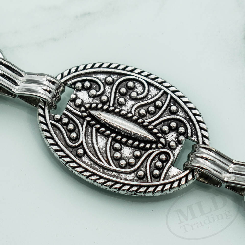 Boho Western Concho Chain Belt – Vintage Silver Adjustable  display picture 1