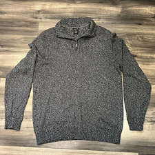 Calvin Klein Jeans Sweater Mens Large Gray Pullover Long Sleeve