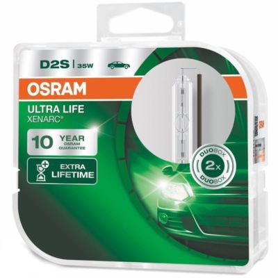 2 x D2S Osram Ultra Life 66240ULT-HCB XENON BULB XENARC HID DuoBox NEW
