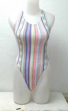 New Multicolored Tribal Pattern Thong Leotard for Women size 10 Small