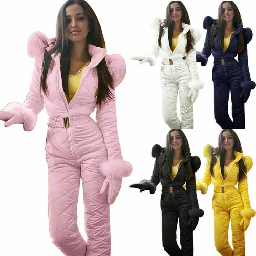 Damen Einteiler Skianzug Wasserdichter isolierter Schneeanzug Overall Warm Gifts - Bild 1 von 17