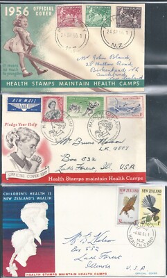 New Zealand 9 FDCs Covers 1944-1965 Semi-Postal | eBay