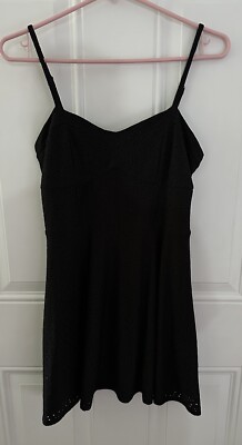 Aeropostale Women's Black Dress, Eyelet Size M Spaghetti Strap Short | eBay