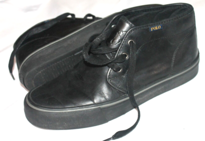 Polo Ralph Lauren Maykn Oil Leather Chukka Boots Mens 9 Black Shoes Preppy Polo Ralph Lauren Maykn Oil Leather Chukka Boots Mens 9  main image 4