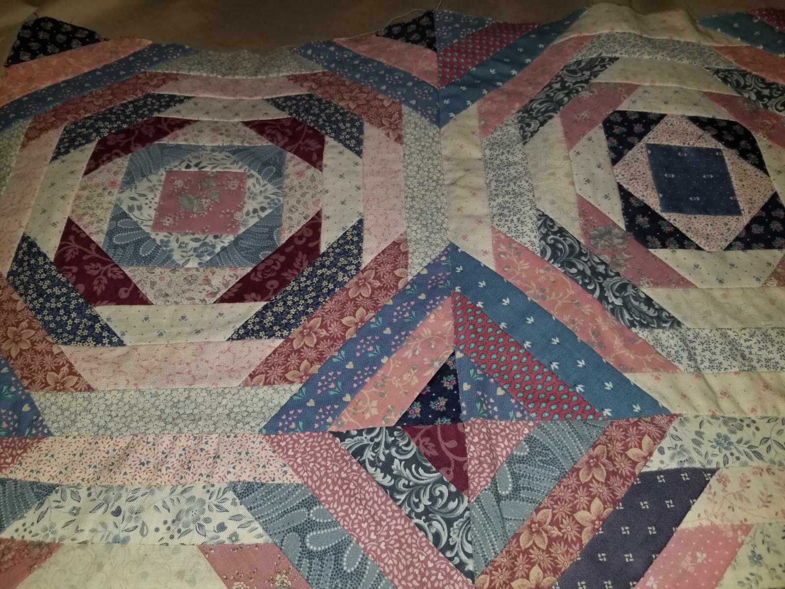 1 Patchwork Quilt Square 22" X 22" Quilters Estate Sale eBay