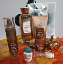 Bath Body Works WARM VANILLA SUGAR 5 Pc set Gift Bag