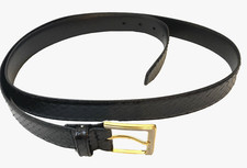 Unbranded Geniune Snake Skin Leather Black Belt Size 48 02752-1
