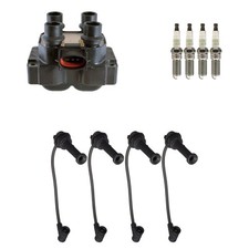 Denso Ignition Coil Wires 4 NGK Platinum Spark Plugs Kit For Contour Escort L4