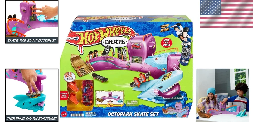 Skate Octopus Skatepark Playset with Tony Hawk Fingerboard - Image 2 of 4