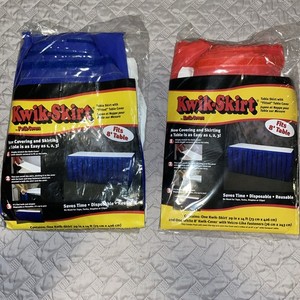 Red And Blue Kwik-Skirt Table Covers