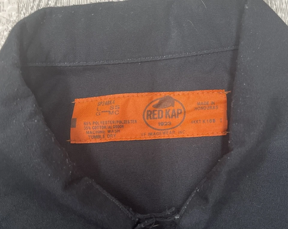 Camisa de Trabajo Red Kap Negra Para Hombres Grande Old Skool Columbus Ohio OH Bar Cerveza Elaboración Foto 3 de 4