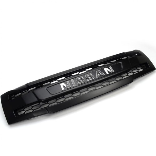 Fit Nissan Navara Frontier D40 2005-2013 Front Grille Black Amber LED White Logo - Bild 5 von 11