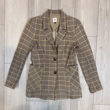 CABI Women's Size 2 Plaid Houndstooth Past Time Blazer Jacket Academia 3548