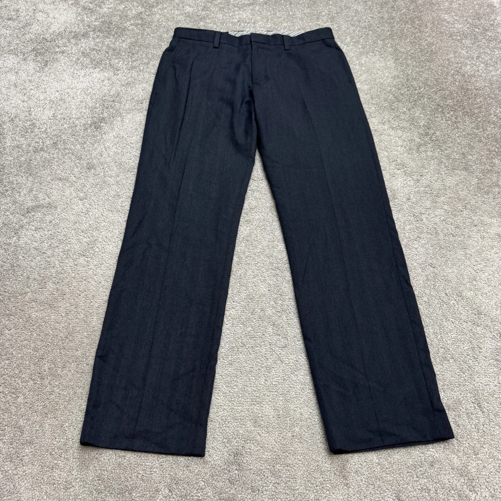 Banana Republic Tailored Fit Slim Dres Pants Men 33x32 Navy Blue Straight Slacks