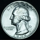 1955 25C Washington Quarter BU Uncirculated- 25512